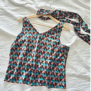 Wildfang The Empower Satin Mod Print Cami Top